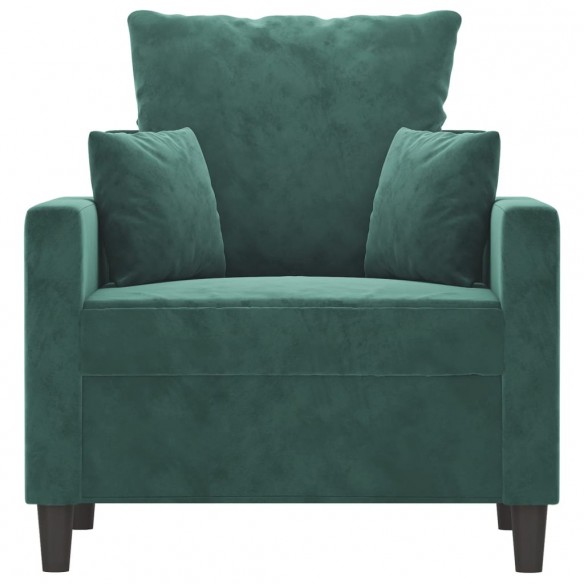 Fauteuil Vert foncé 60 cm Velours