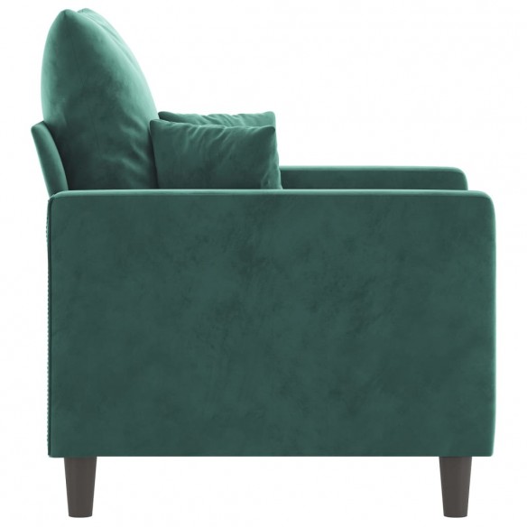 Fauteuil Vert foncé 60 cm Velours