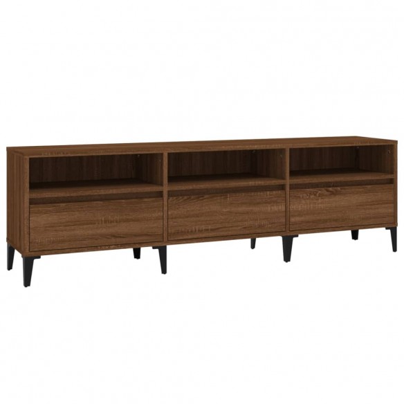 Meuble TV chêne marron 150x30x44,5 cm bois d'ingénierie