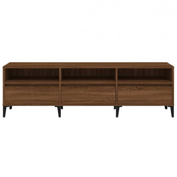 Meuble TV chêne marron 150x30x44,5 cm bois d'ingénierie