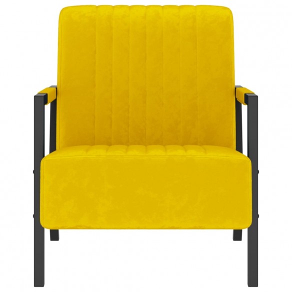 Fauteuil Jaune moutarde Velours