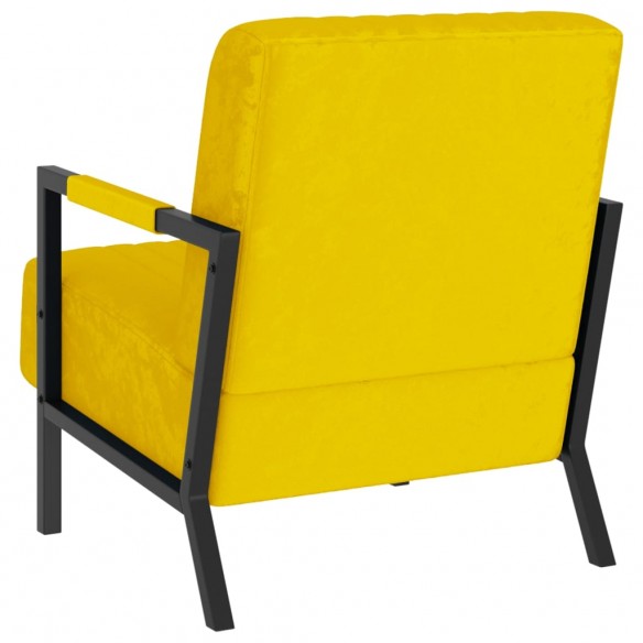 Fauteuil Jaune moutarde Velours