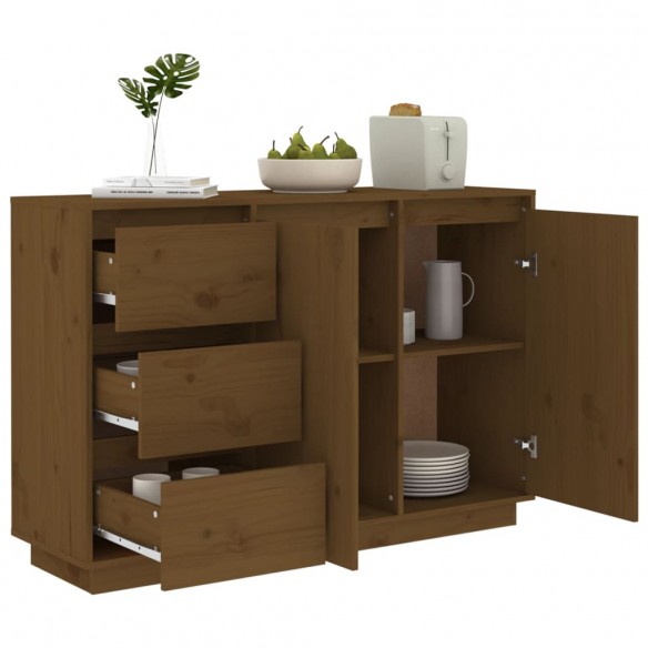 Buffet Marron miel 111x34x75 cm Bois massif de pin