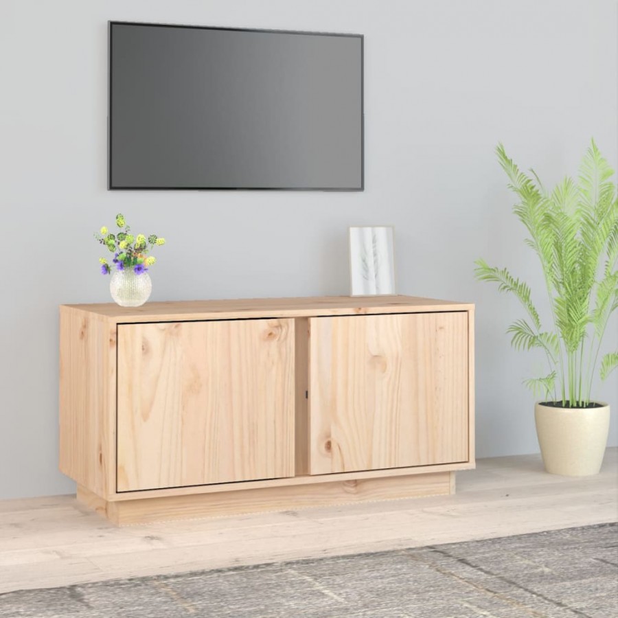 Meuble TV 80x35x40,5 cm Bois de pin massif