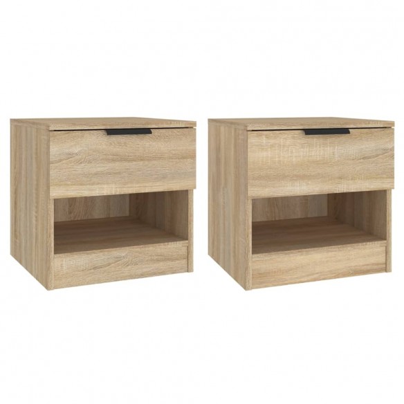 Tables de chevet 2 pcs Chêne Sonoma Bois d'ingénierie