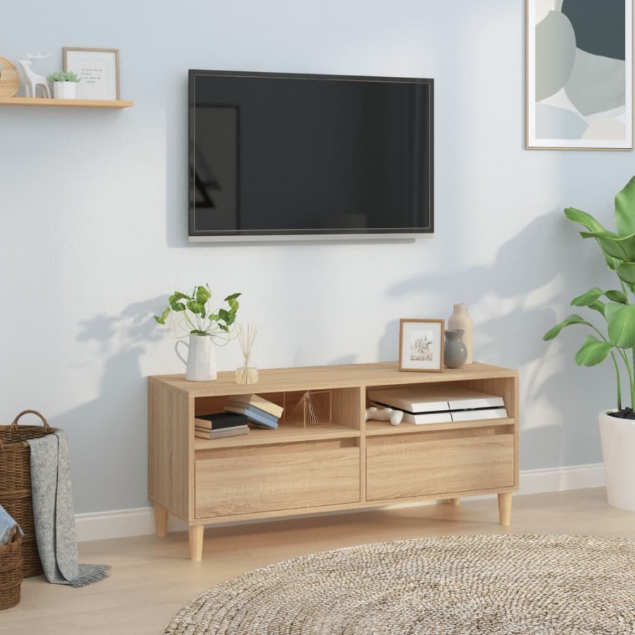 Meuble TV chêne sonoma 100x34,5x44,5...