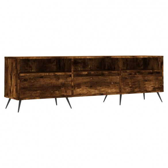 Meuble TV chêne fumé 150x30x44,5 cm bois d'ingénierie