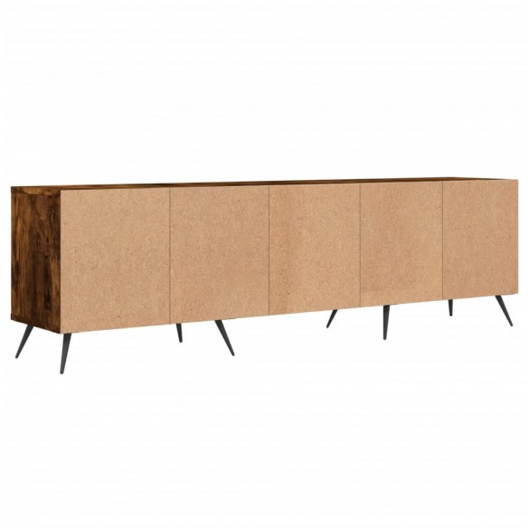 Meuble TV chêne fumé 150x30x44,5 cm bois d'ingénierie