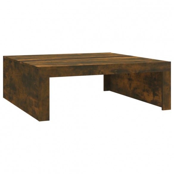 Table basse Chêne fumé 100x100x35 cm Bois d'ingénierie