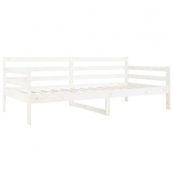 Lit de jour Blanc 90x190 cm Bois de pin massif