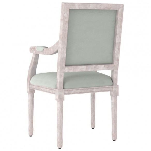 Fauteuil gris clair 54x59x99 cm velours