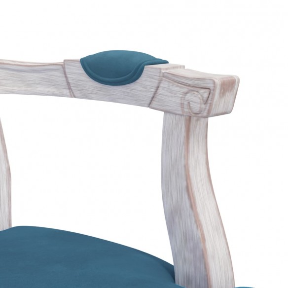 Chaise à manger bleu 62x59,5x100,5 cm velours