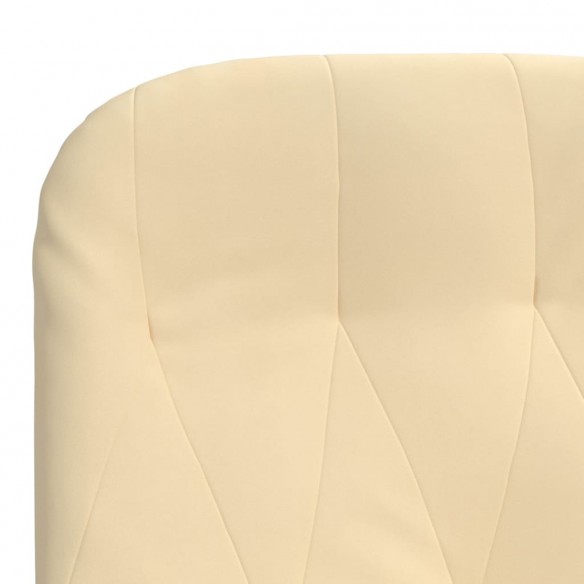 Chaise de relaxation Blanc crème Velours