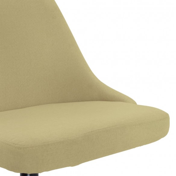 Chaise pivotante de salle à manger Vert Tissu