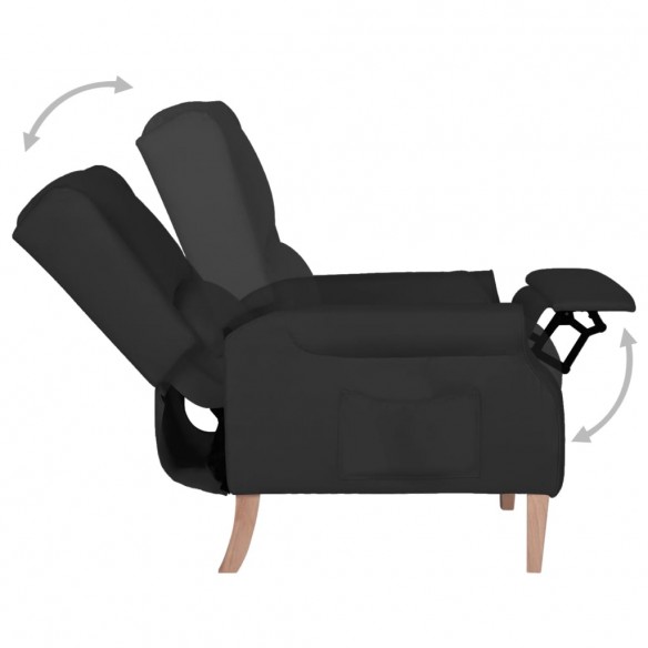 Fauteuil inclinable Noir Tissu