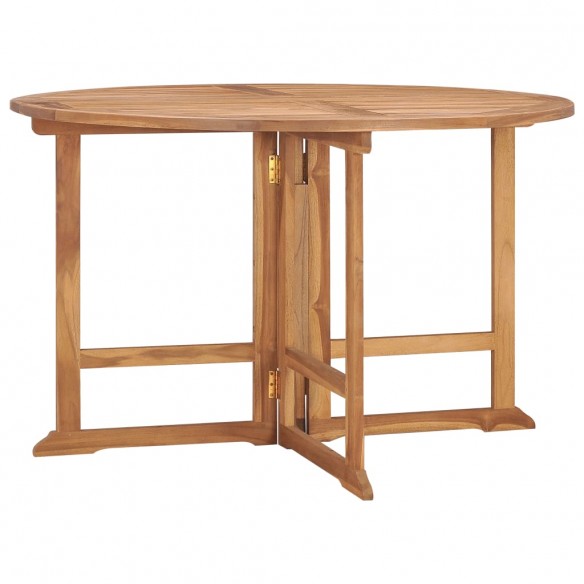 Table à dîner pliable de jardin Ø120x75 cm Bois de teck solide