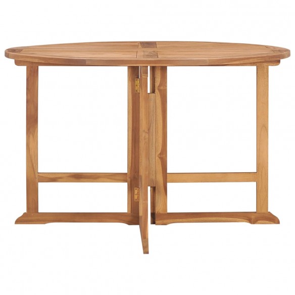 Table à dîner pliable de jardin Ø120x75 cm Bois de teck solide