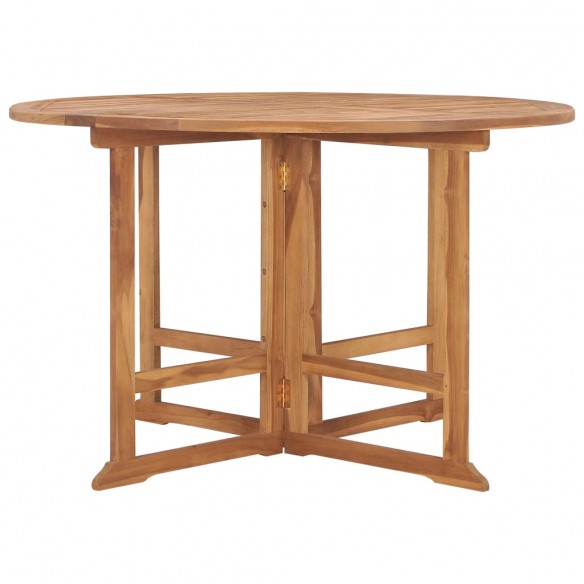 Table à dîner pliable de jardin Ø120x75 cm Bois de teck solide