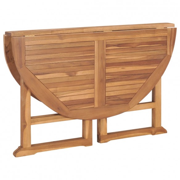 Table à dîner pliable de jardin Ø120x75 cm Bois de teck solide