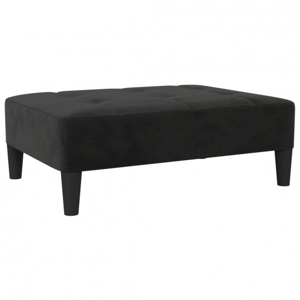 Repose-pied Noir 78x56x32 cm Velours