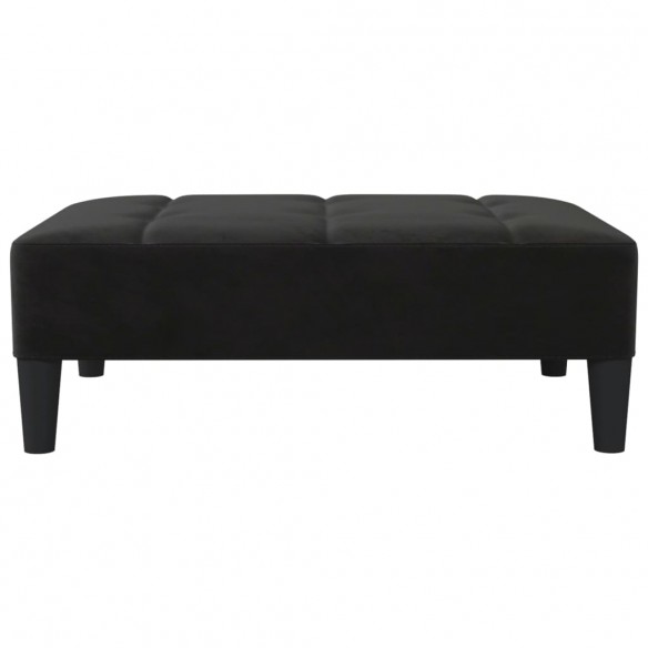 Repose-pied Noir 78x56x32 cm Velours