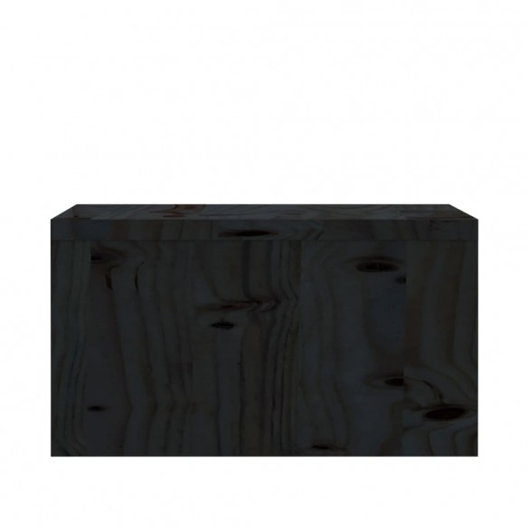 Support de moniteur Noir 50x27x15 cm Bois de pin solide