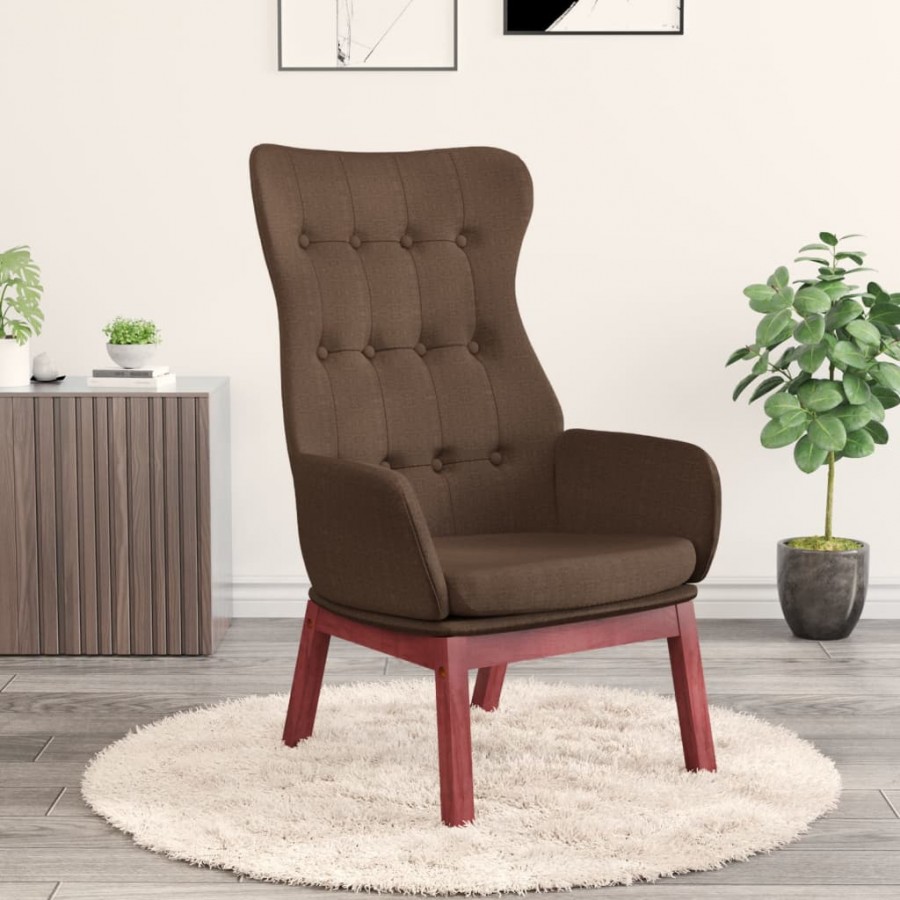 Chaise de relaxation Marron Tissu