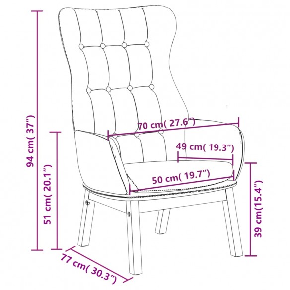 Chaise de relaxation Marron Tissu