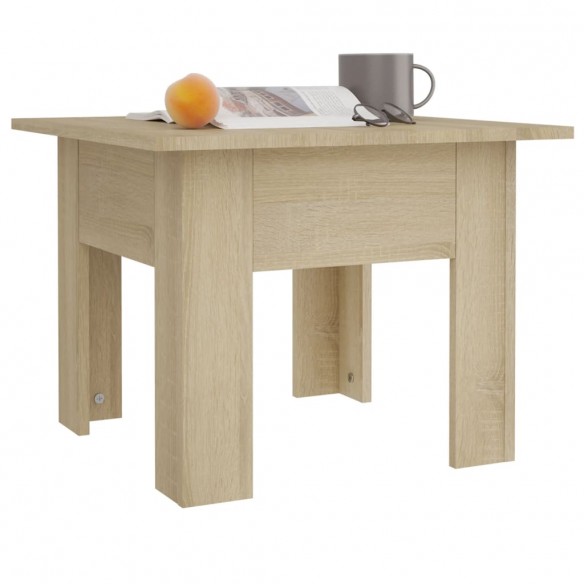 Table basse chêne sonoma 55x55x42 cm bois d'ingénierie