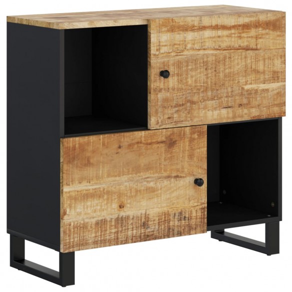 Buffet avec 2 portes 80x33x75 cm bois massif de manguier