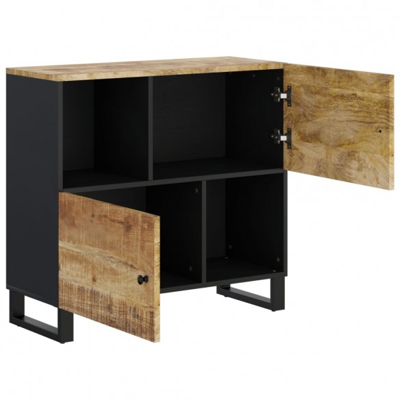 Buffet avec 2 portes 80x33x75 cm bois massif de manguier