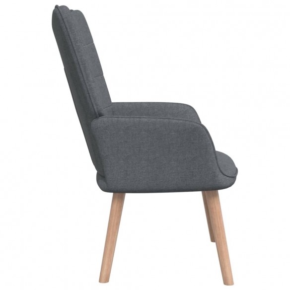 Chaise de relaxation Gris foncé Tissu