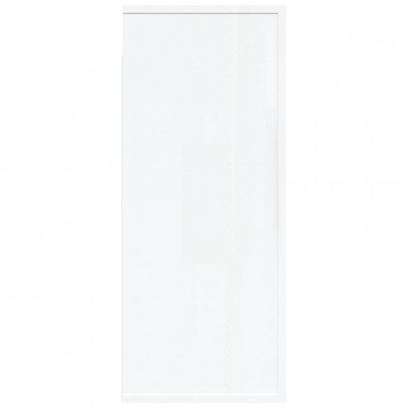 Armoire murale Blanc brillant 80x33x80 cm Bois d'ingénierie