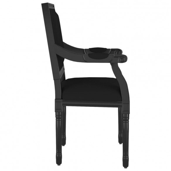 Fauteuil noir 54x59x99 cm velours