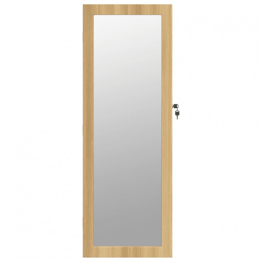 Armoire à bijoux avec miroir et éclairage LED mural