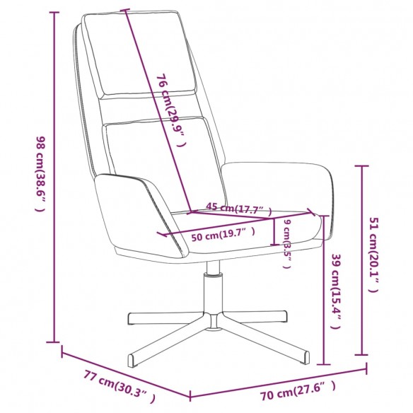 Chaise de relaxation Gris clair Velours