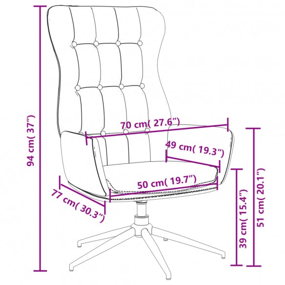 Chaise de relaxation Noir brillant Similicuir