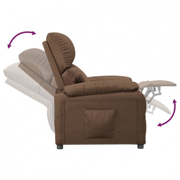 Fauteuil inclinable Marron Tissu