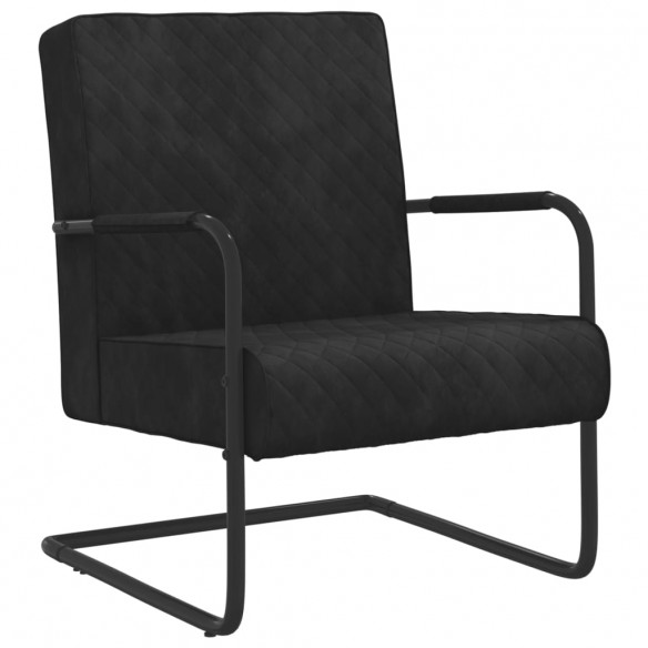 Chaise cantilever Noir Velours