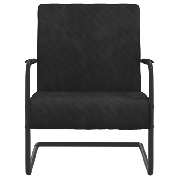 Chaise cantilever Noir Velours