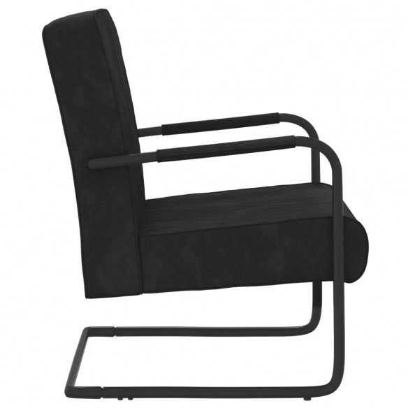 Chaise cantilever Noir Velours