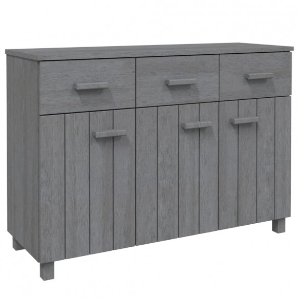 Buffet HAMAR Gris foncé 113x40x80 cm Bois massif de pin