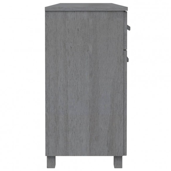 Buffet HAMAR Gris foncé 113x40x80 cm Bois massif de pin