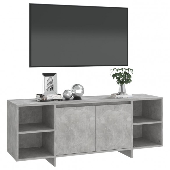 Meuble TV Gris béton 130x35x50 cm Bois d'ingénierie