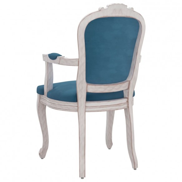 Chaises à manger 2 pcs bleu 62x59,5x100,5 cm velours