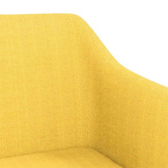 Chaises pivotantes à manger lot de 2 jaune tissu