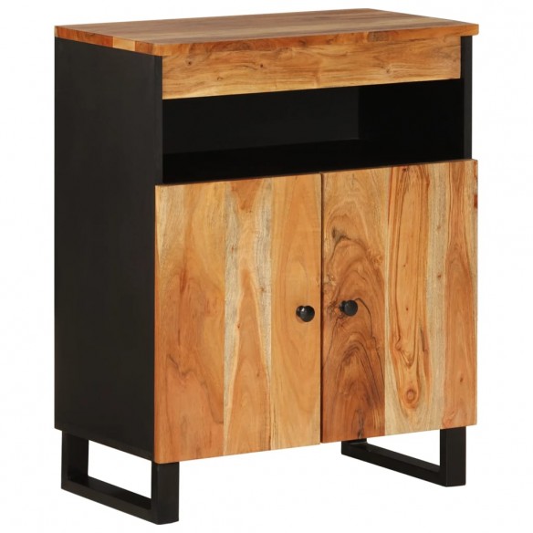 Buffet avec 2 portes 60x33x75 cm bois massif d'acacia