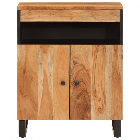 Buffet avec 2 portes 60x33x75 cm bois massif d'acacia