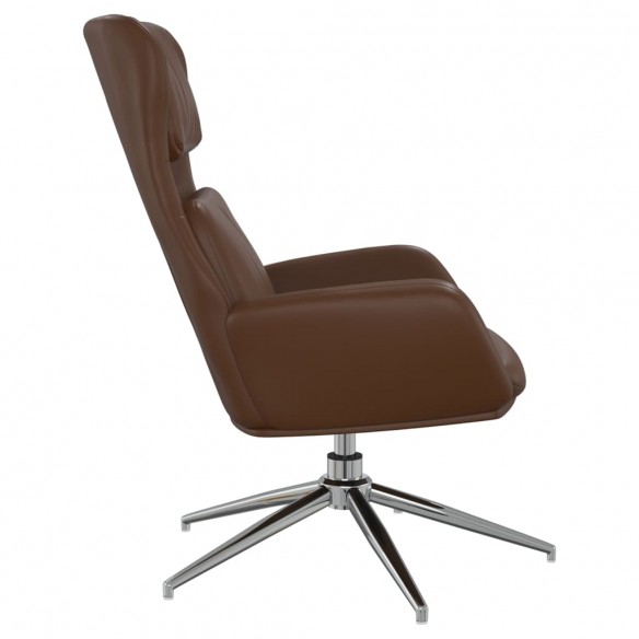 Chaise de relaxation Marron brillant Similicuir