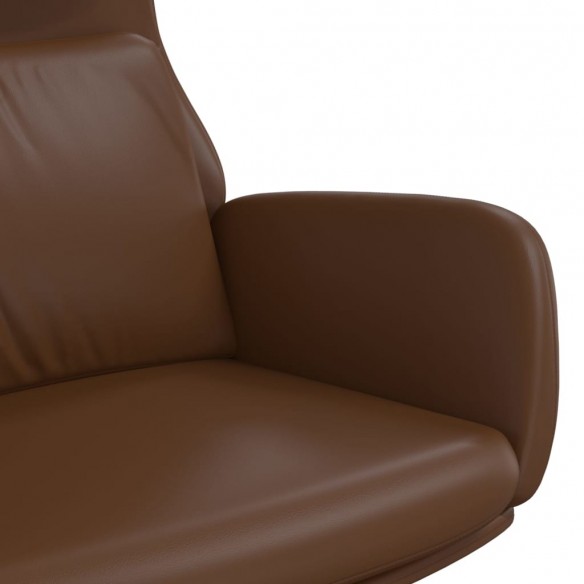 Chaise de relaxation Marron brillant Similicuir